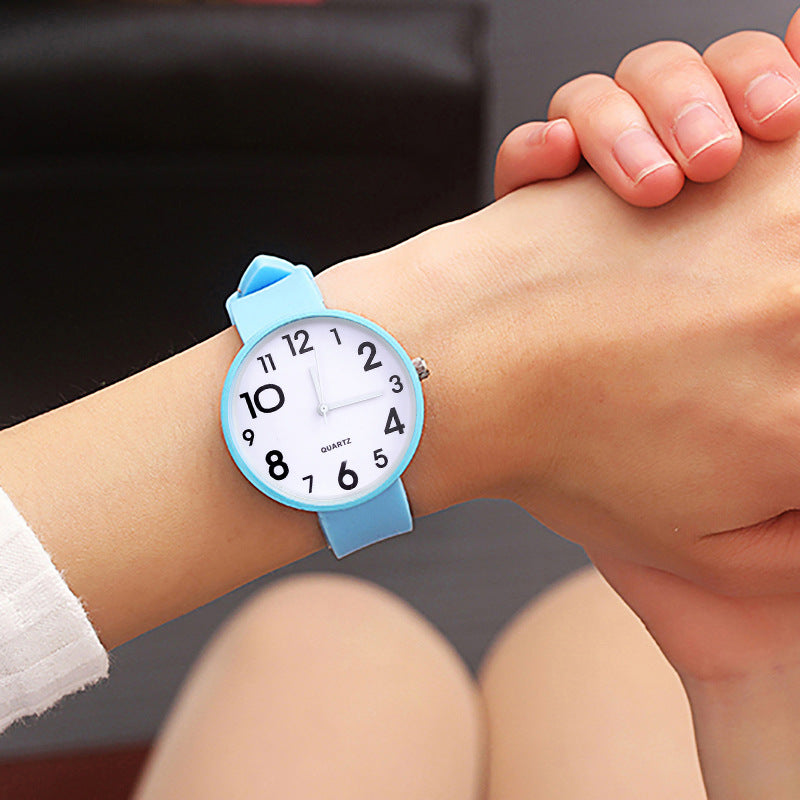 Mode Casual Personnalité Couple Rond Petit Disc Watch