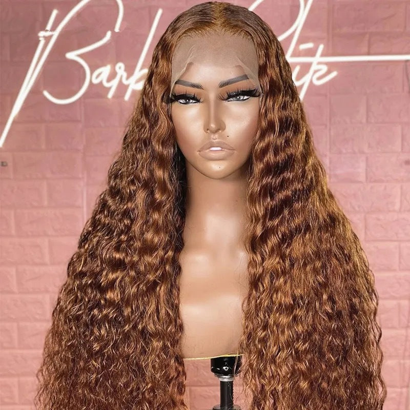 13x6 Perruque devant Femelle Moyen Long Couvercle cheveux bouclés