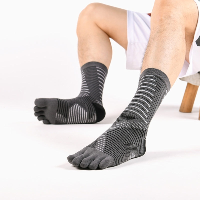 Marathon de plein air Courir les chaussons antidérapantes à cinq doigts pour hommes mi-calf