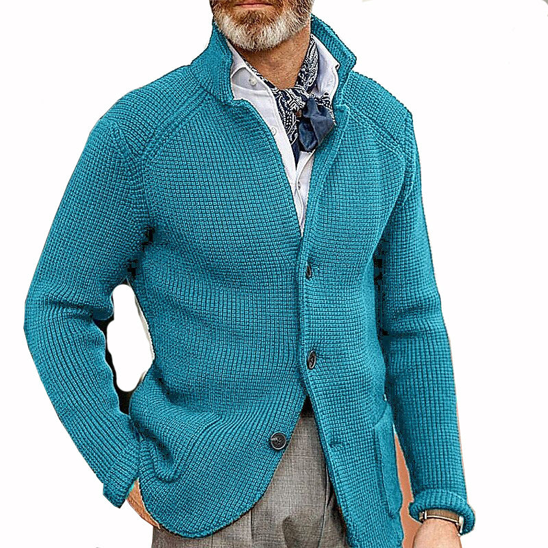 Veste de sweater en lapelle tricotée pour homme d'automne et d'hiver d'Amazon