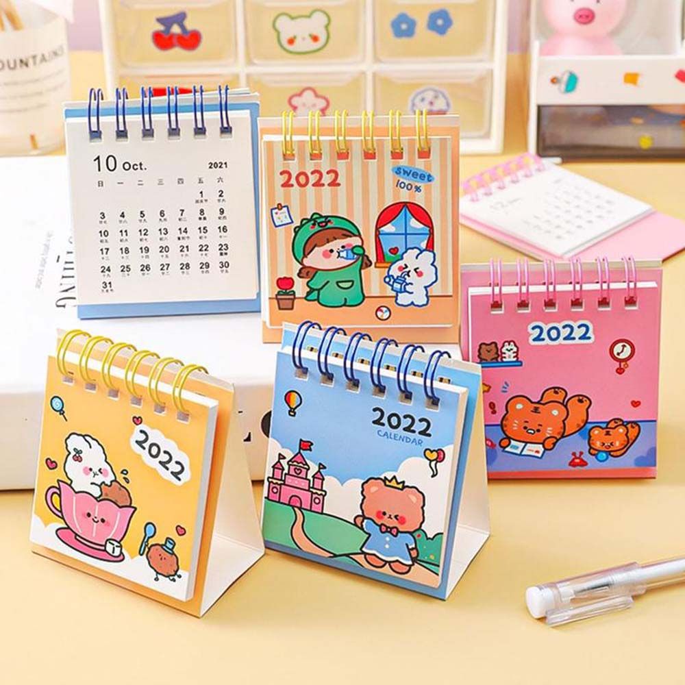 Mini calendrier de bureau Cartoon créatif pour se souvenir des choses