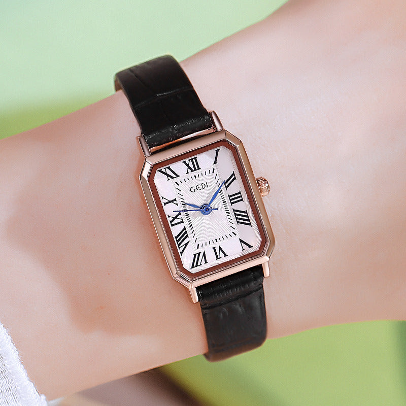 Rétro montre carrée ultra-proof pour femmes