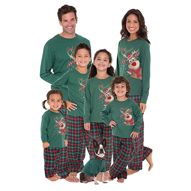 Christmas print long sleeve pyjama top