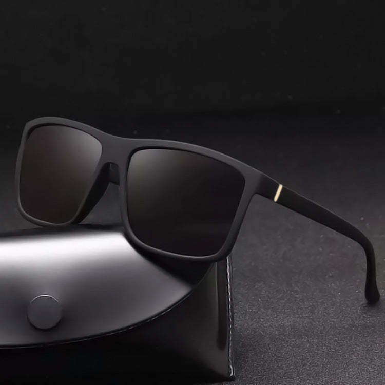 Lunettes de soleil carrées pour hommes de style Large Frame
