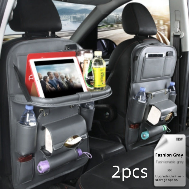 PU sac de rangement de voiture en cuir siège multifonction arrière plateau sac de suspension étanche