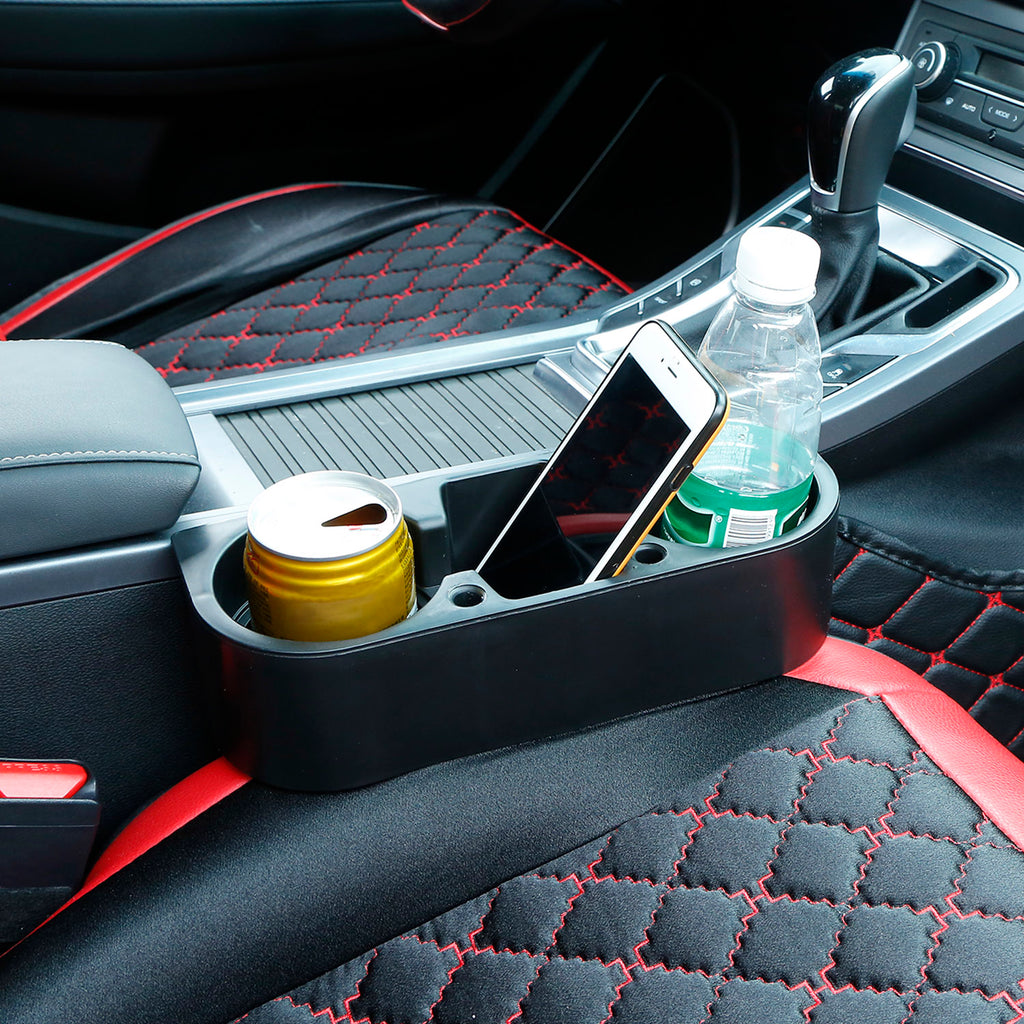 1Pc Car Seam Cup Holder Seat Gap Wedge Drink Storage Organizer Console Side Pocket Mount S