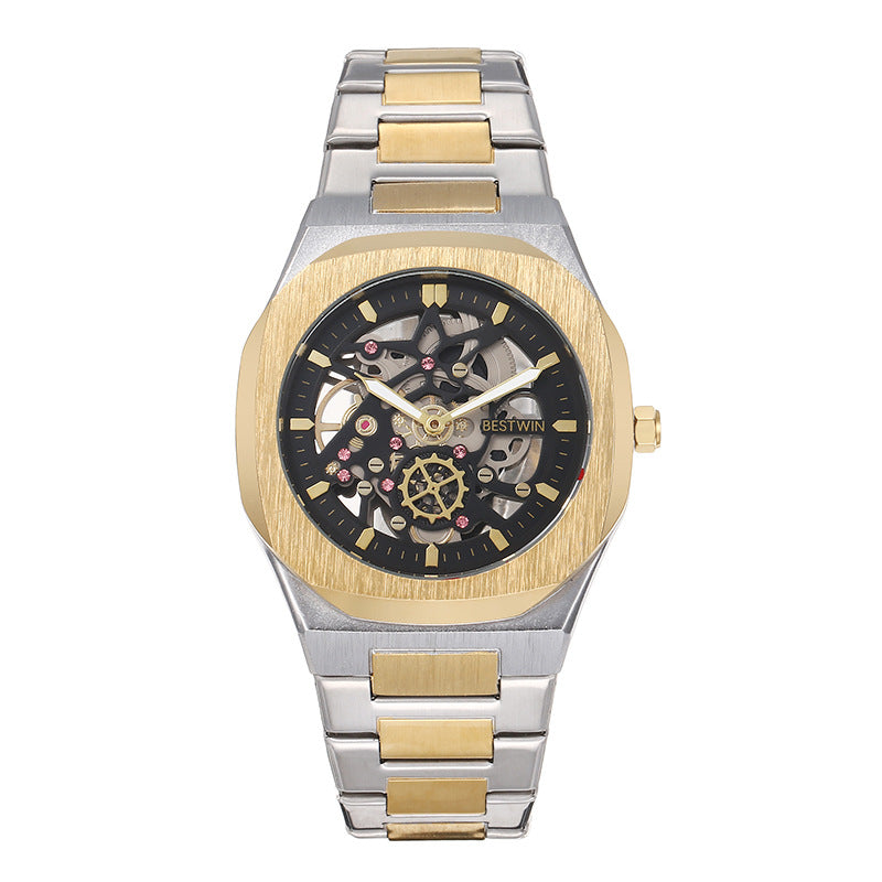 Fashion Alliage Montres Hommes BESTWIN Fermoir papillon creux