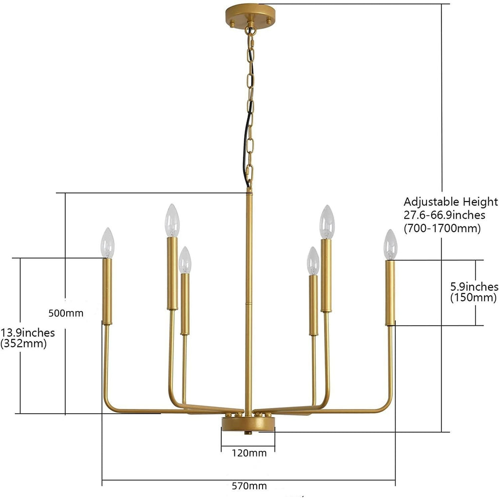 Moderne Simple et léger Luxury American Wought Iron Chandelier