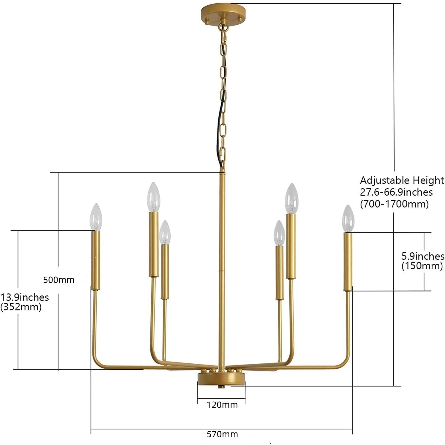 Moderne Simple et léger Luxury American Wought Iron Chandelier