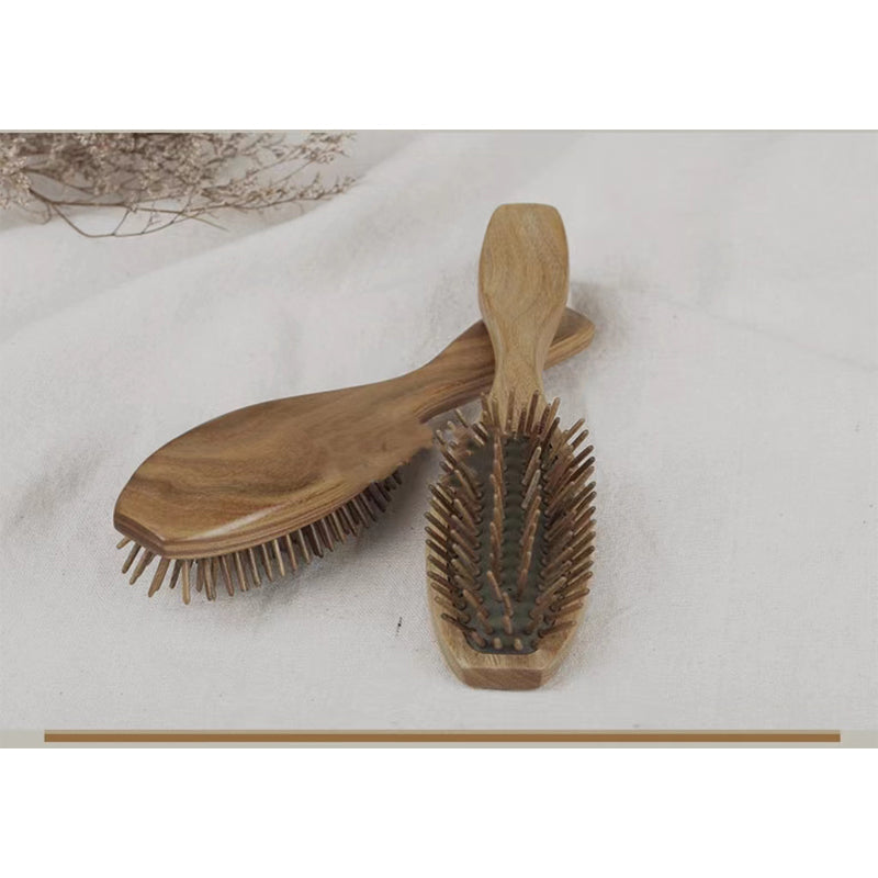 Peigne de massage en bois de santal vert naturel