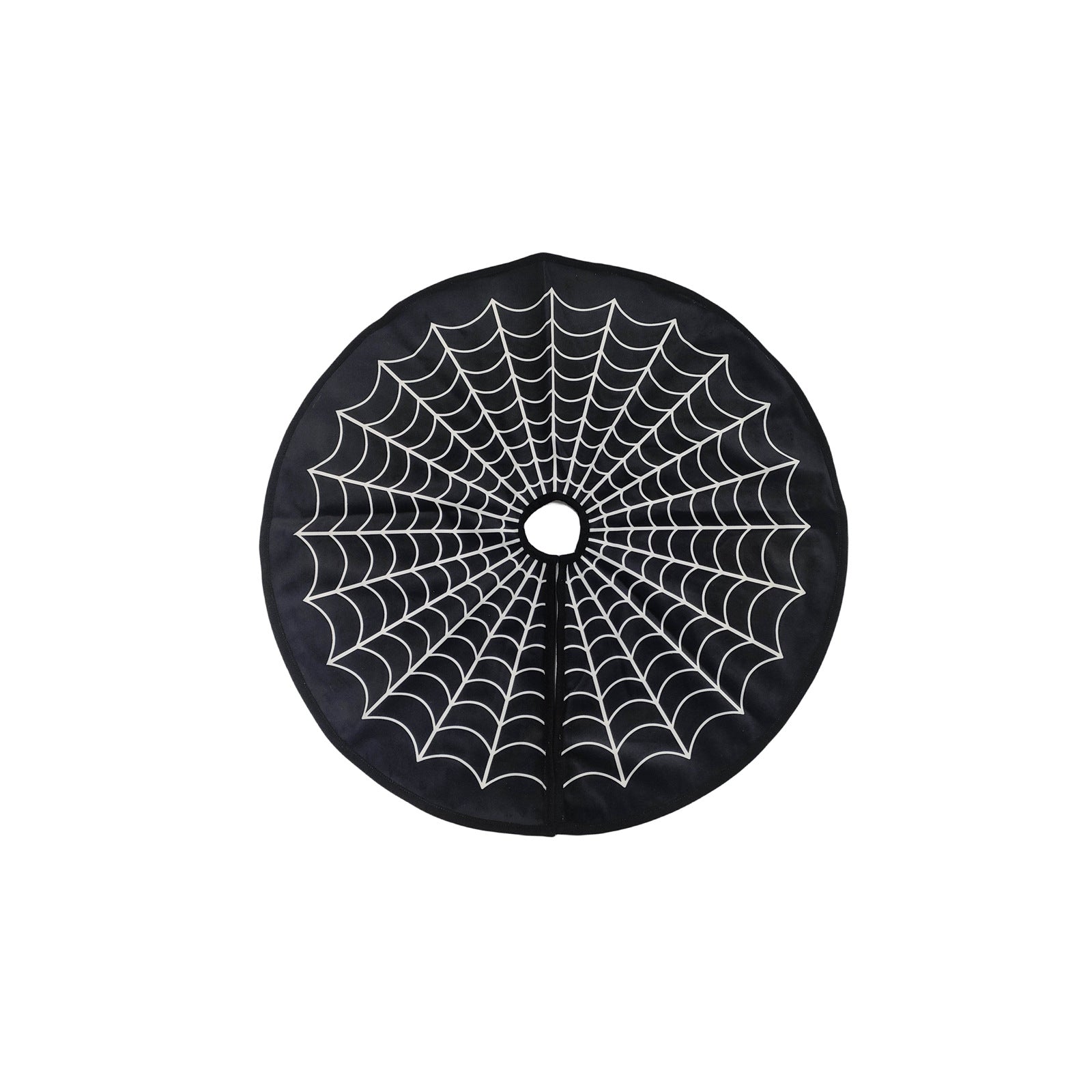 Blanc Spiderweb Halloween Tree Jupe tapis de sol décoratif