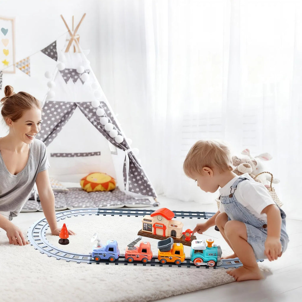 Ensemble de train électrique pour enfants avec télécommande - Jeu immersif avec sons de train authentiques