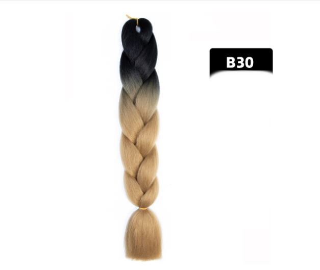 Couleur Big Braid African Chemical Fibre Gradient en soie haute température