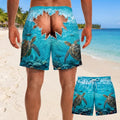 Vacances d'été Casual 3D Caricature-Imprimer Short de plage