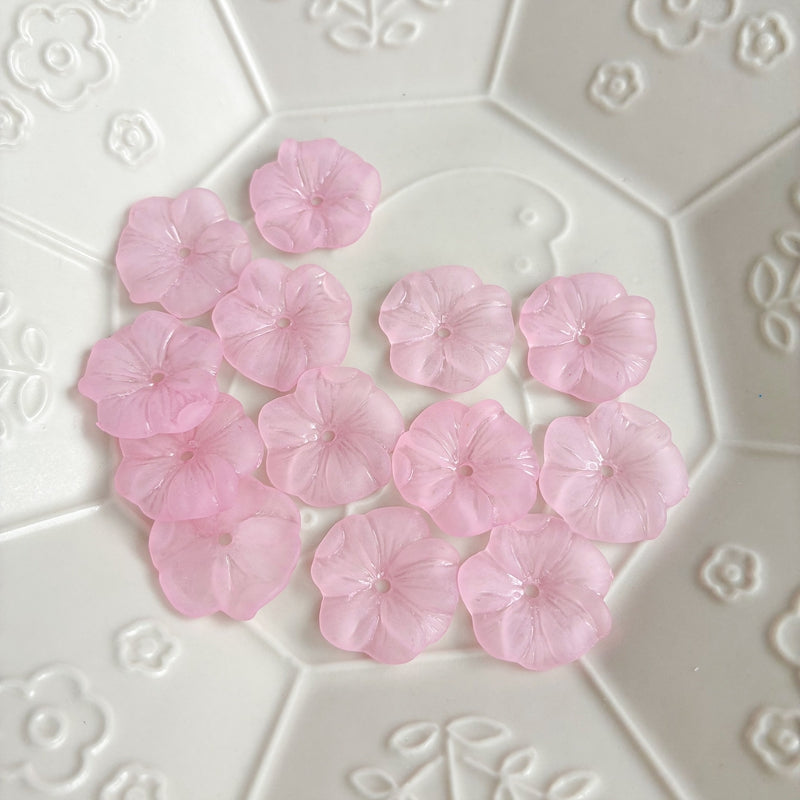 Perles de fleurs en acrylique 5-Petal congelées