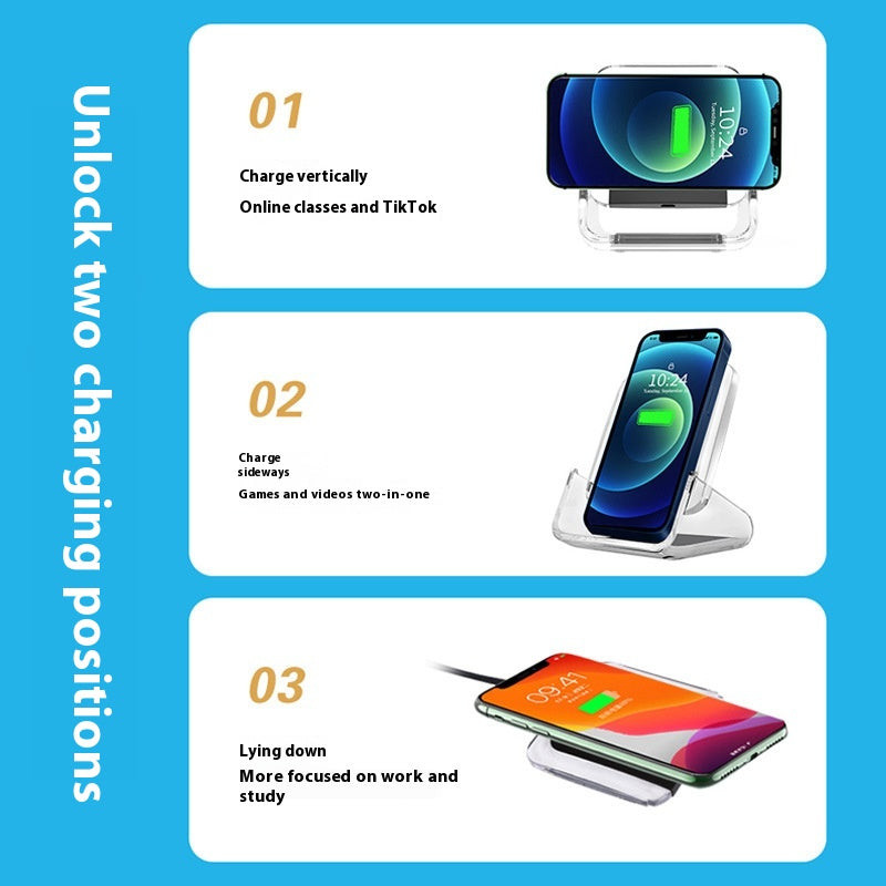 Chargeur sans fil charge rapide verticale support de bureau