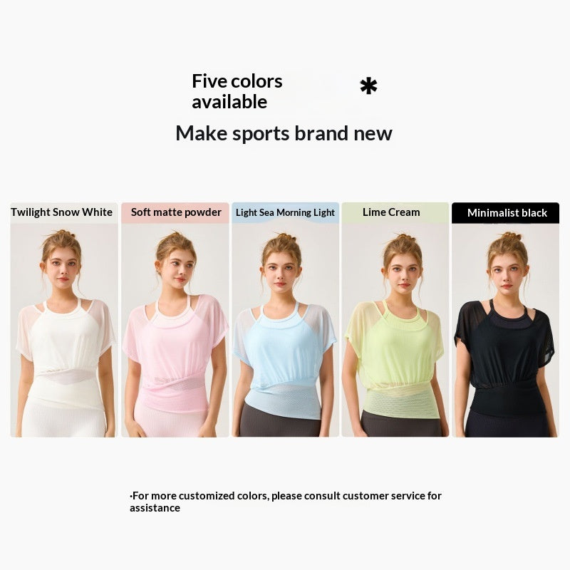 Les femmes perdent-Fit Casual Mesh Quick-Drying Yoga Cover-Up