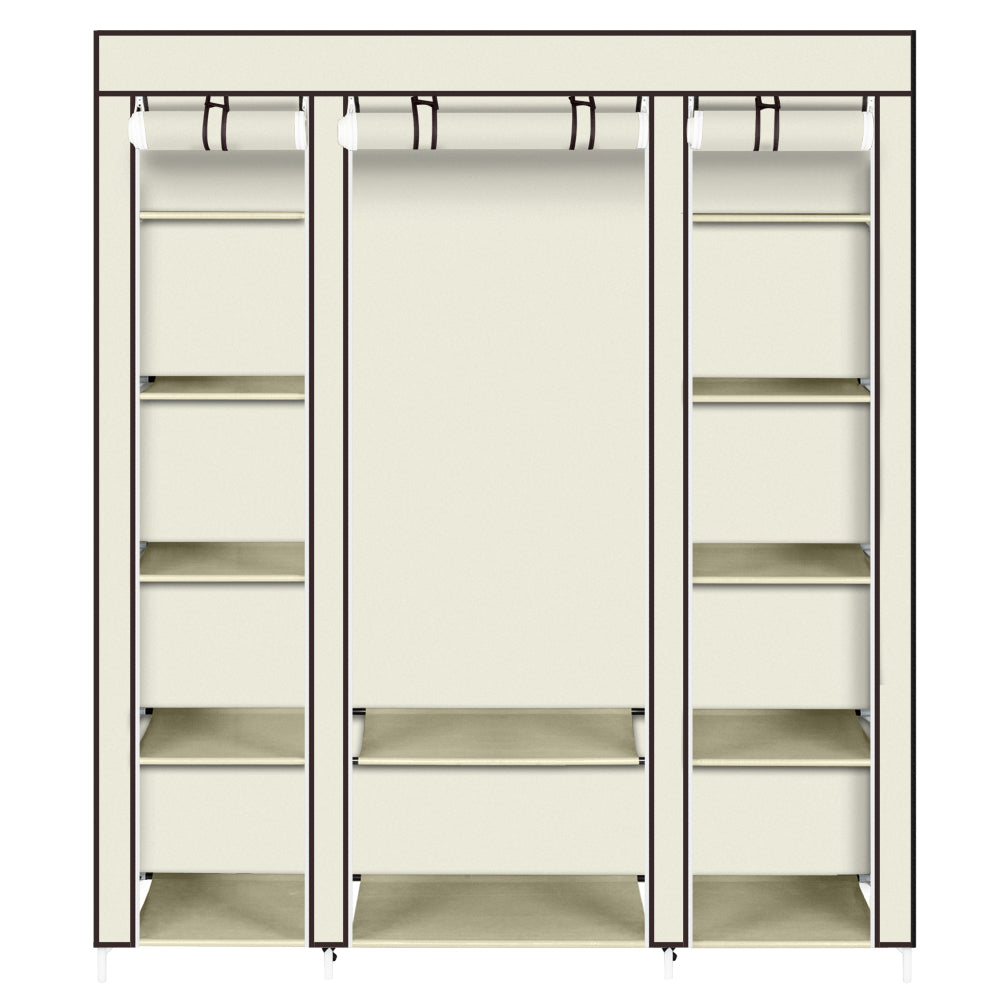 Armoire non tissée 5 couches 12 compartiments 150x45x175-beige