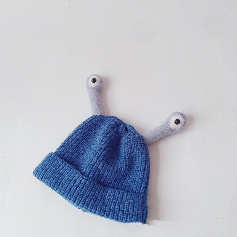 Pure Color Korean Version Ins va appeler la grenouille chapeaux tricotés enfants