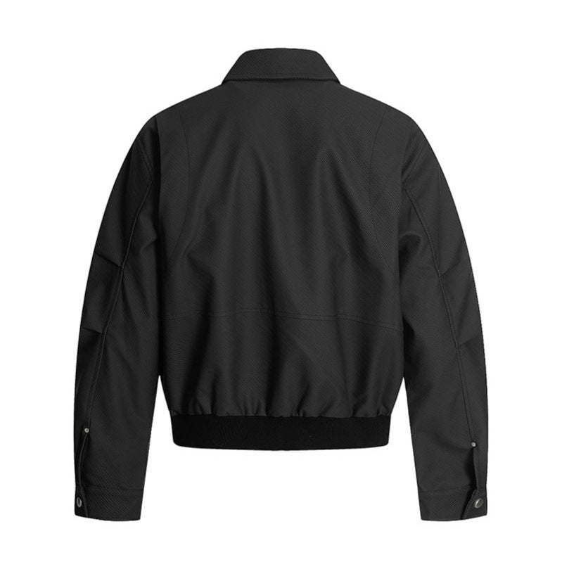 Retro Lavé Détresse en Cuir Loose-Fit Casual All-Match Jacket Top