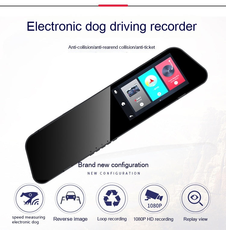 HD Driving Recorder Front and Rear Night Vision Dual Recording Reversing Image