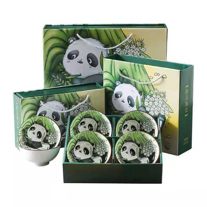 Panda Bowl Set housen combined tableware boîte cadeau