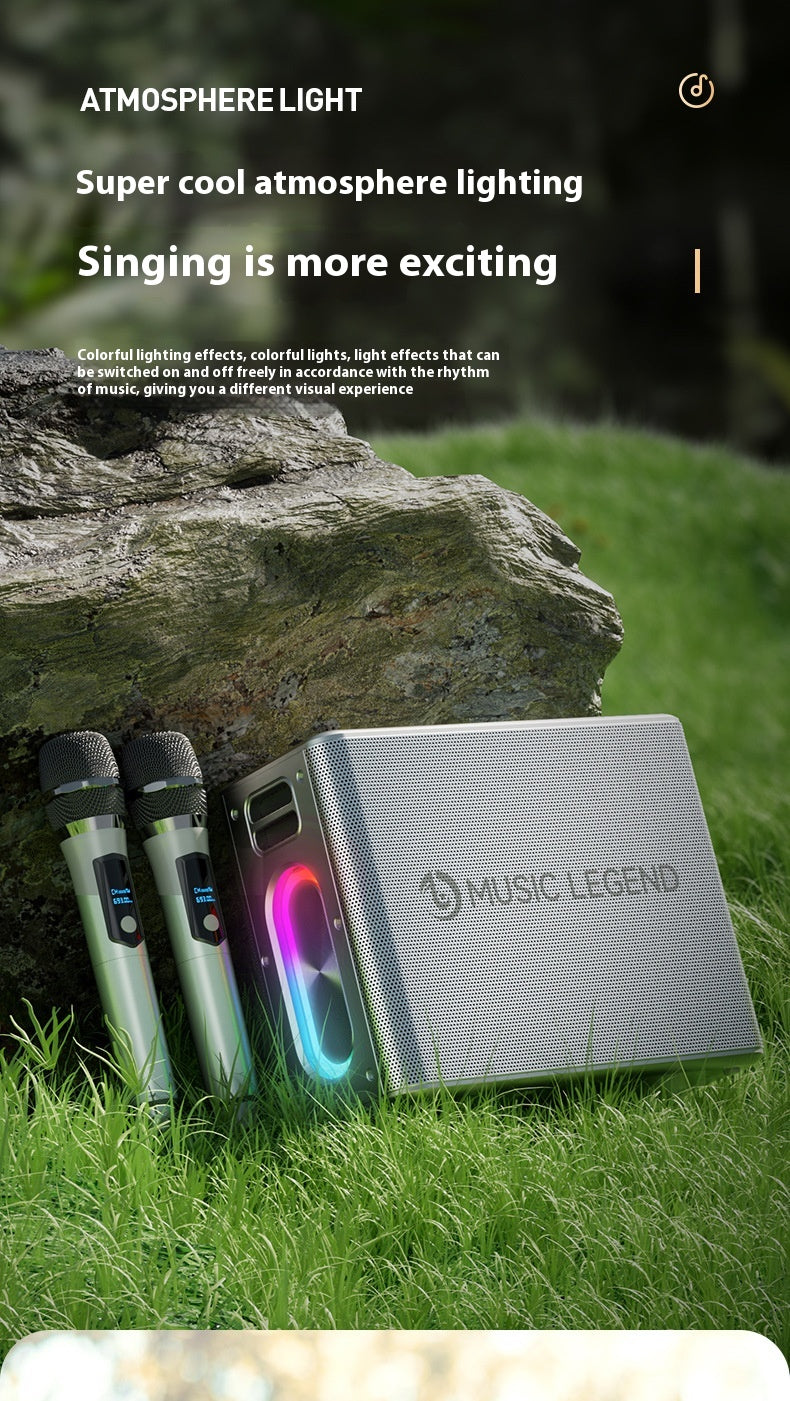 Karaoké en plein air haute puissance Bluetooth Audio Mobile Karaoké avec carte son microphone