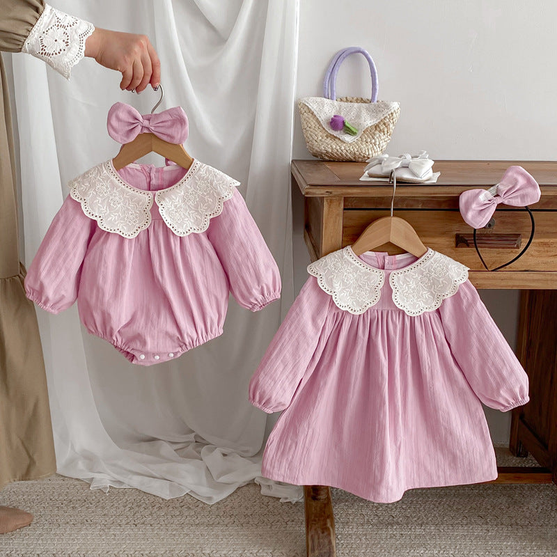 Robe de fille à manches longues sans capuche