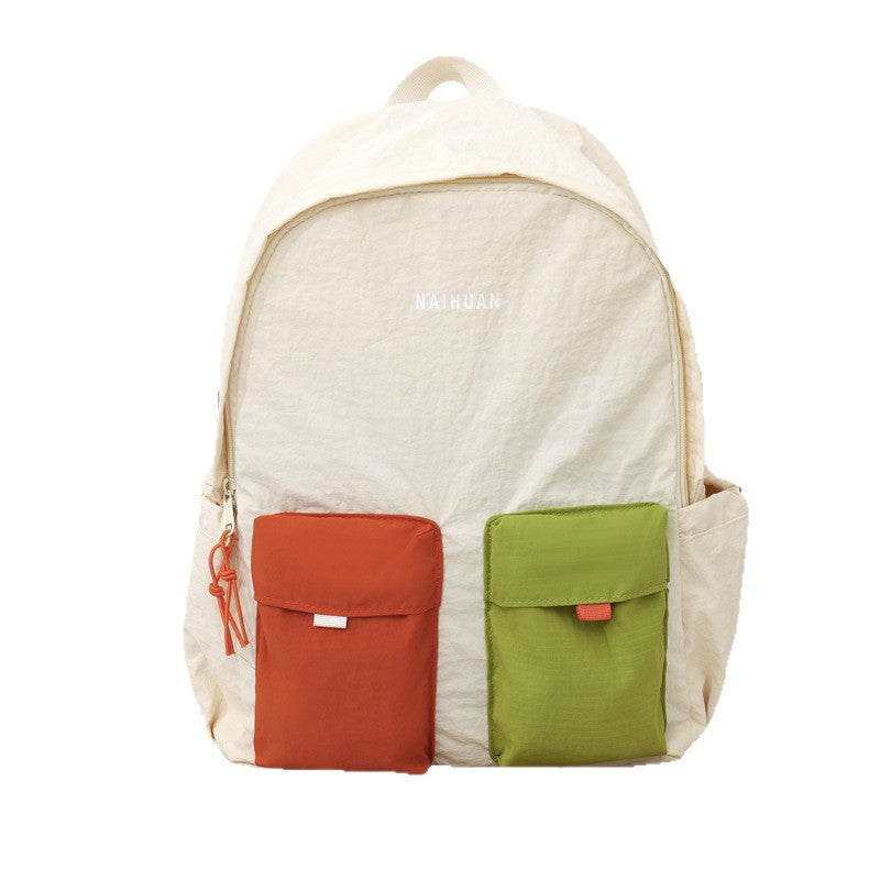 Color-block Design Backpack casual mignon et polyvalent