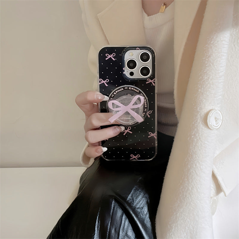 Housse de téléphone pour femmes Polka Dot Bow
