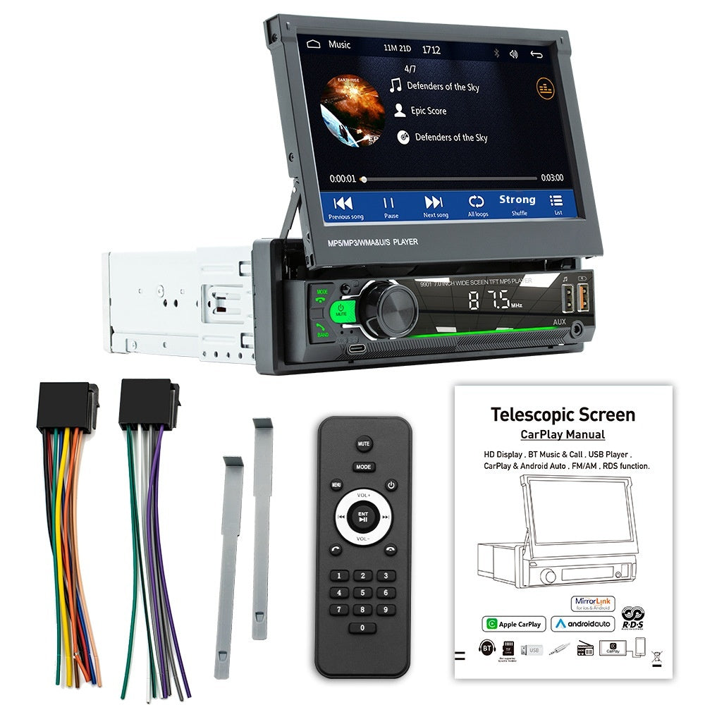 Lecteur Bluetooth à écran télescopique de 7 pouces