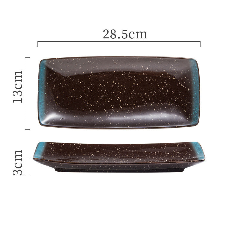 Plaques céramiques japonaises Sushi Dish Tableware Plateau Couverts