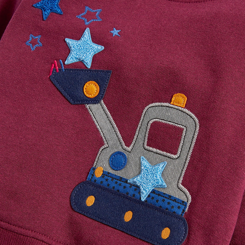 Enfants Chandails à manches longues Col rond Broderie
