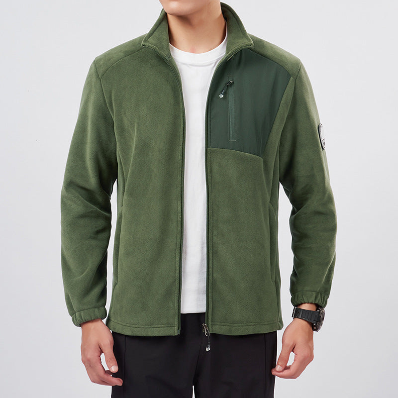Veste polaire du couple avec un collier debout