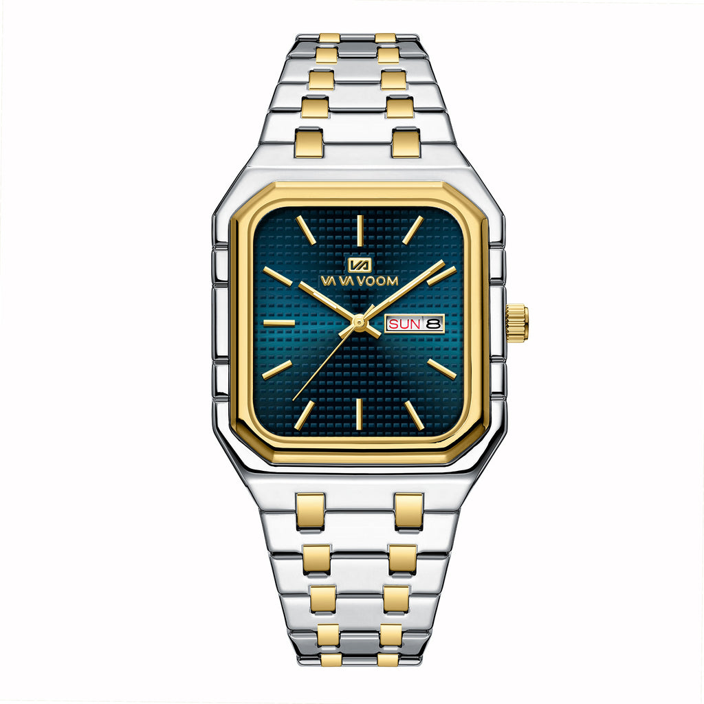 Homme Casual Élégant montre carrée lumineuse