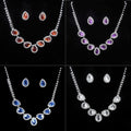 La Bijoux Mariée Couleur Boucles d'oreilles Diamant Collier ensemble de collier de mode peut être personnalisé