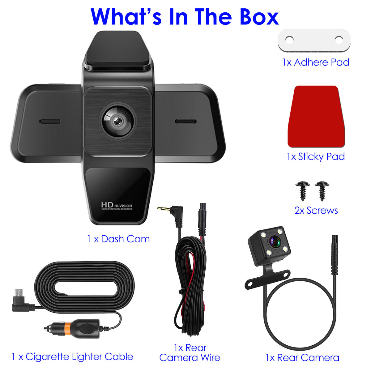 1080P FHD 3 Channel WiFi Dash Cam 170 Degree Wide Angle Caméra de voiture triple avec IR Night G