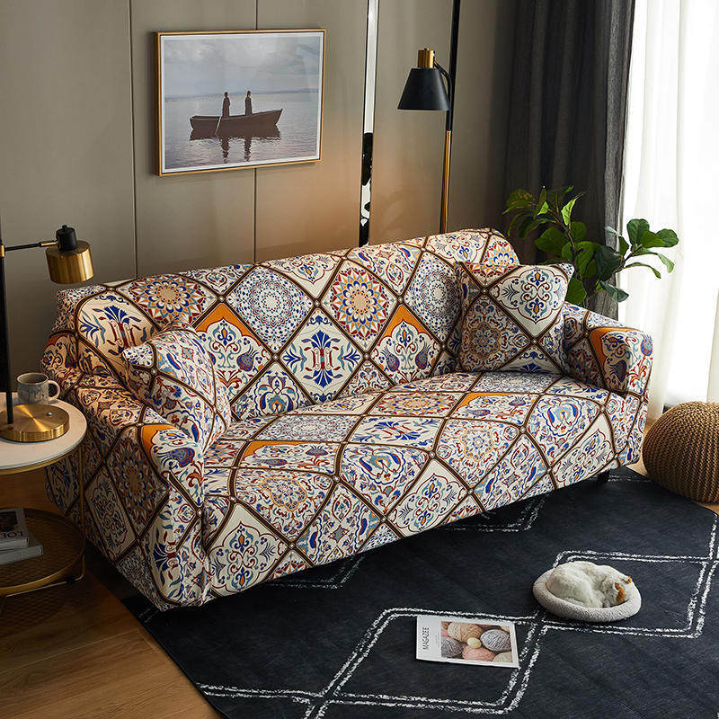 Couverture de canapé en cuir Tissu simple élastique