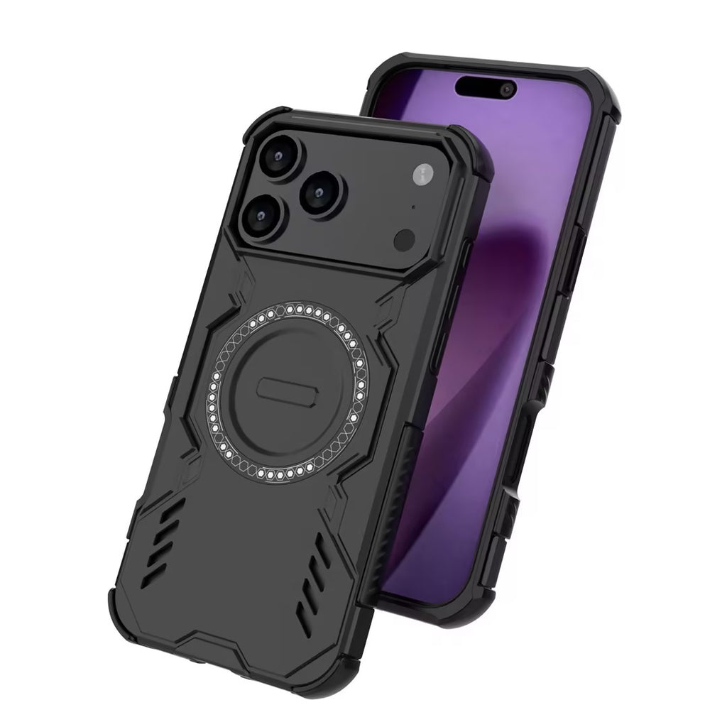 Pour je téléphone 17 Pro housse de téléphone Shockproof Kickstand robuste magnétique