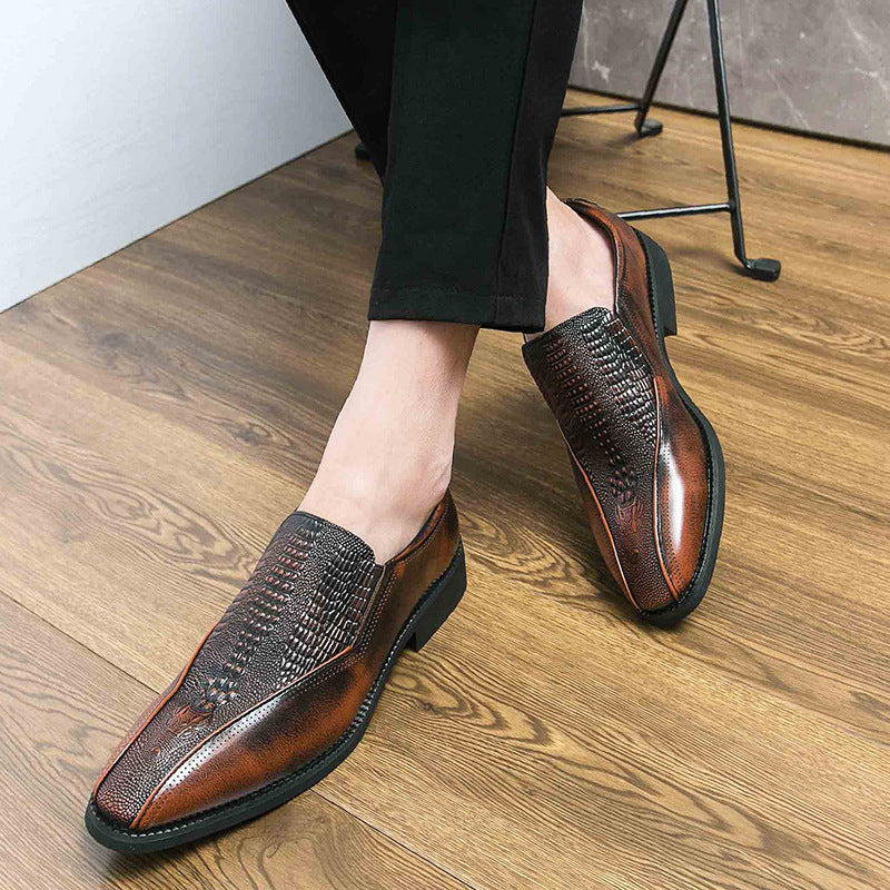 Loafer Trendy Retro British Slip-on Chaussures en cuir