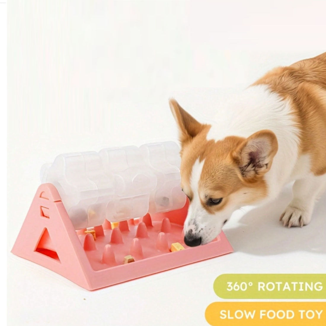 Puzzle Rotation Dog Bowl Slow Feeder Anti Bloat Gulp Plat interactif