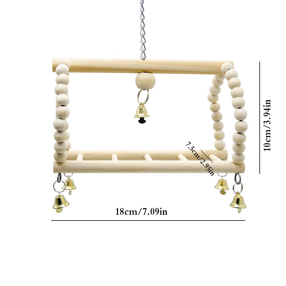 7 Packs Oiseau Swing perroquet Jouets d'échouement-Hanging Bell Bird Cage Jouets de jeu