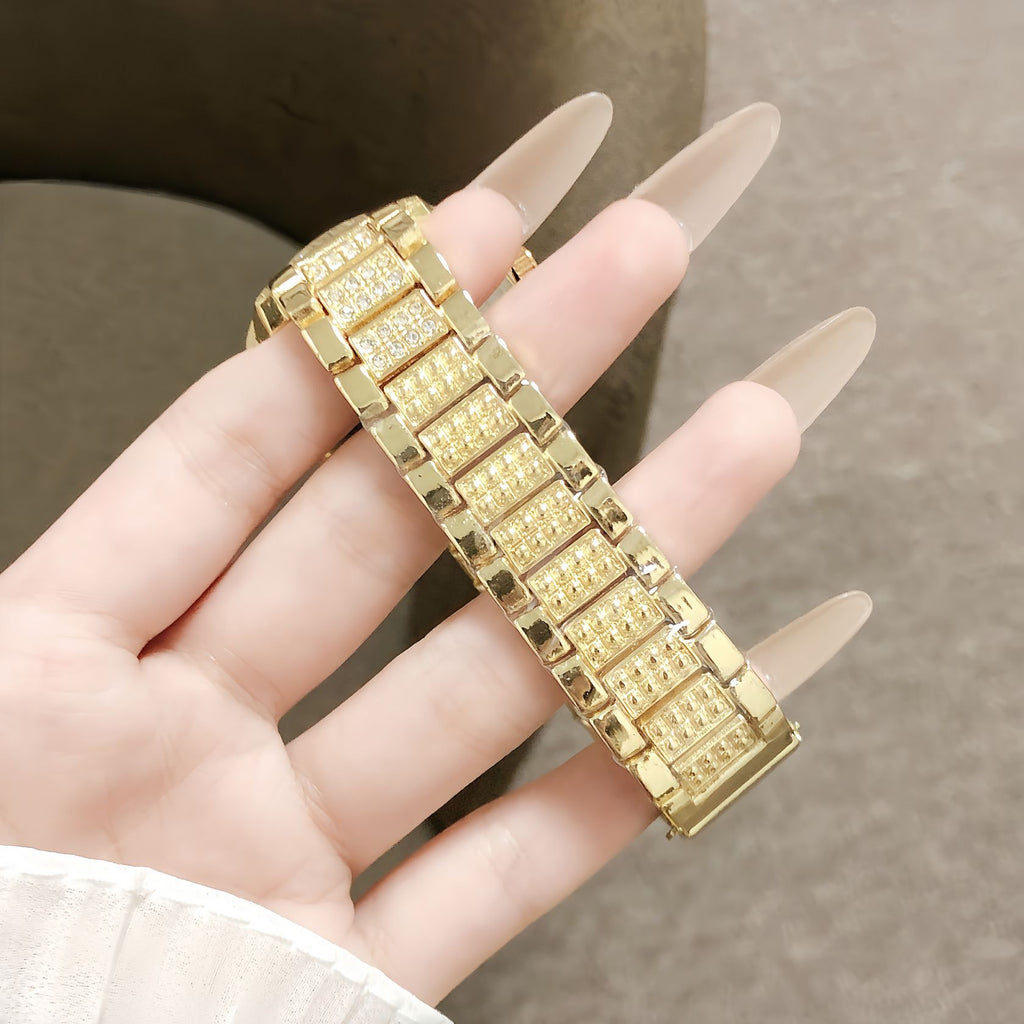 CONTENA Montre femme en or entièrement incrustée de diamants