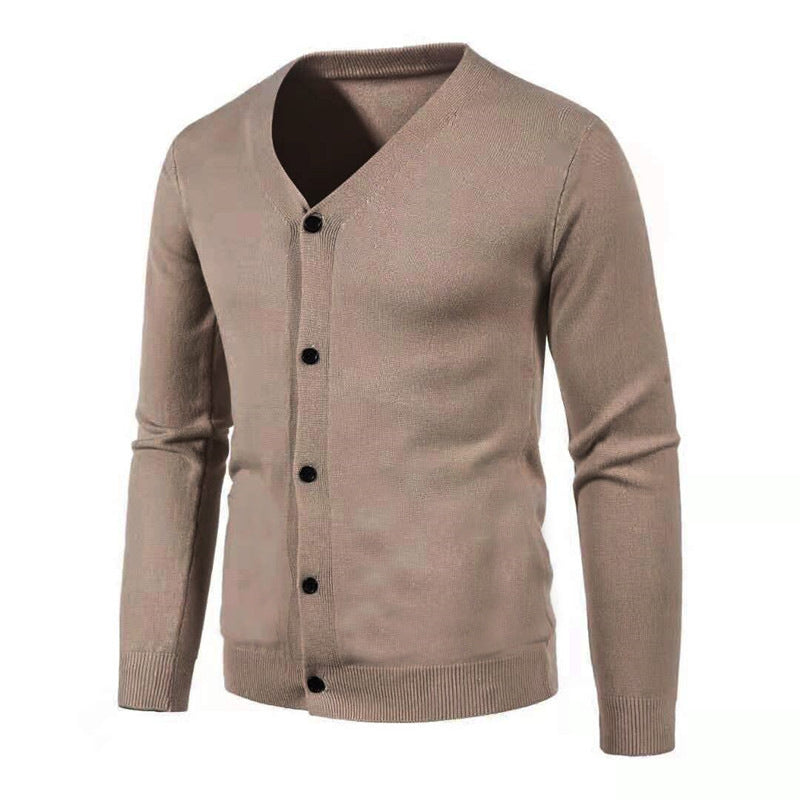 Knitwear Cardigan Knitwear Ready-Made Autum Export Wish Men's V Neck Slim Button-Down Bott