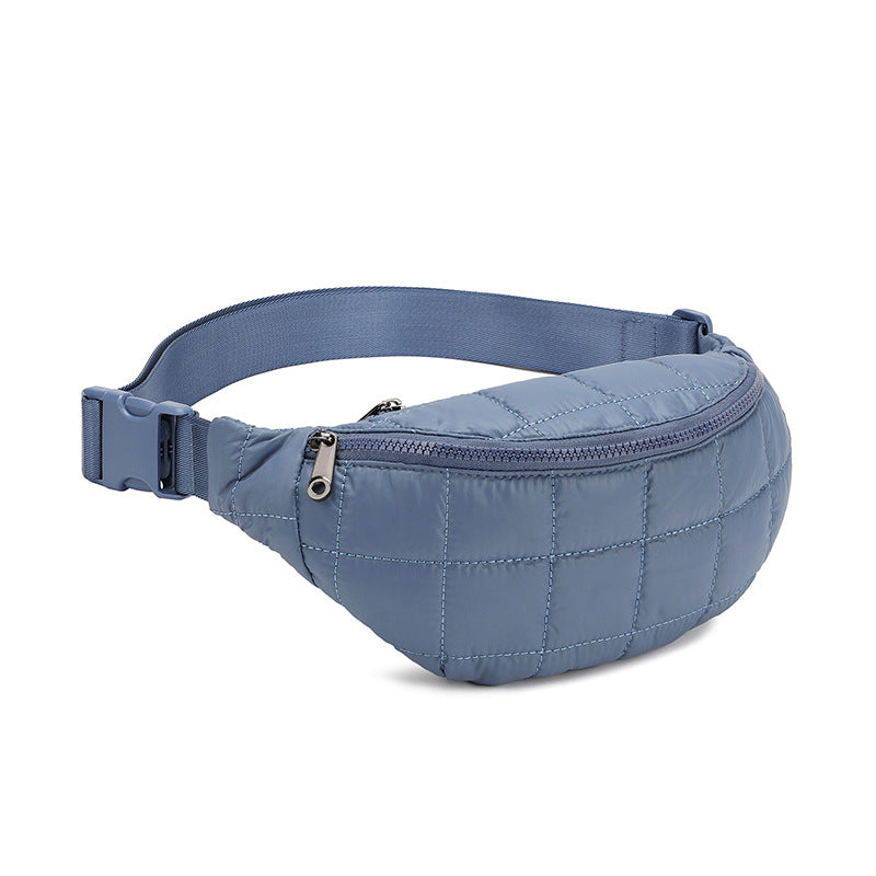Sac de taille casual de couleur solide avec un motif diamanté