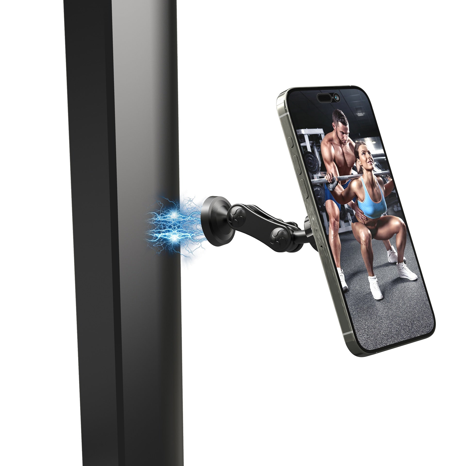 Support de téléphone lazy en alliage d'aluminium pour filature magnétique double