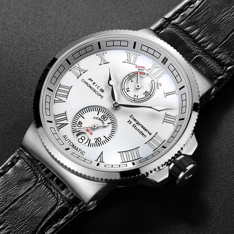 Montre mécanique automatique étanche hommes lumineux