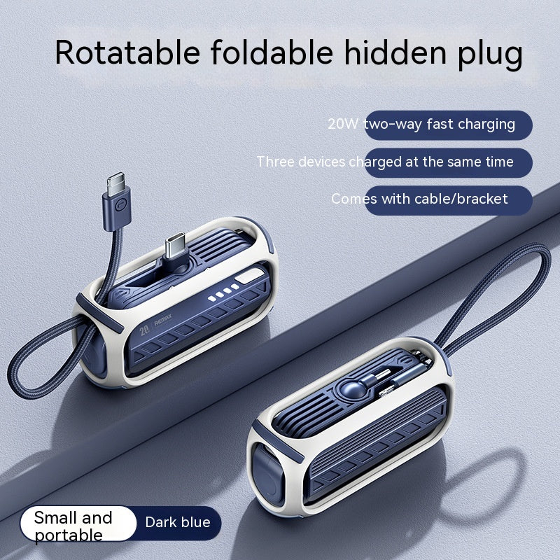 Capsule 20W Quick Charge pliant Bracket 5000mAh Mini Power Bank