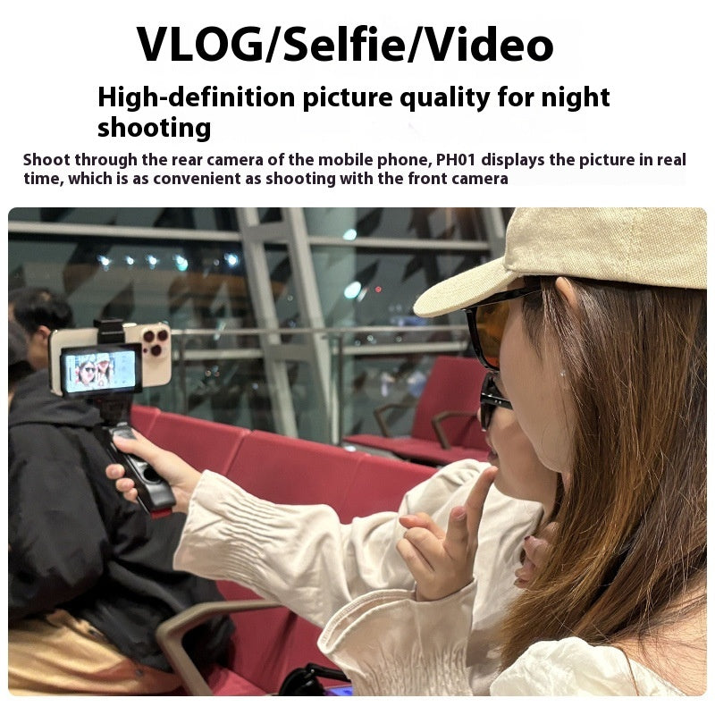 Téléphone mobile Selfie Miroir Affichage écran Aspiration magnétique Clip téléphone