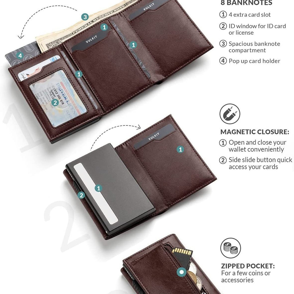 Sac à cartes en métal pour hommes RFID Antivol
